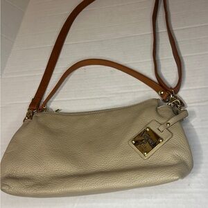 Valentina Pebble Grain cream color 
Leather Women's Shoulder Bag